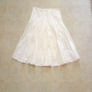 White A line Midi Skirt